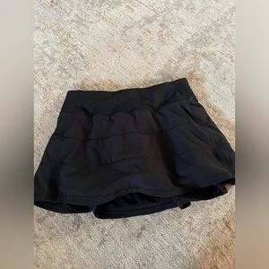 BLACK Lululemon SIZE 2 Pace Rival Mid-Rise Skirt